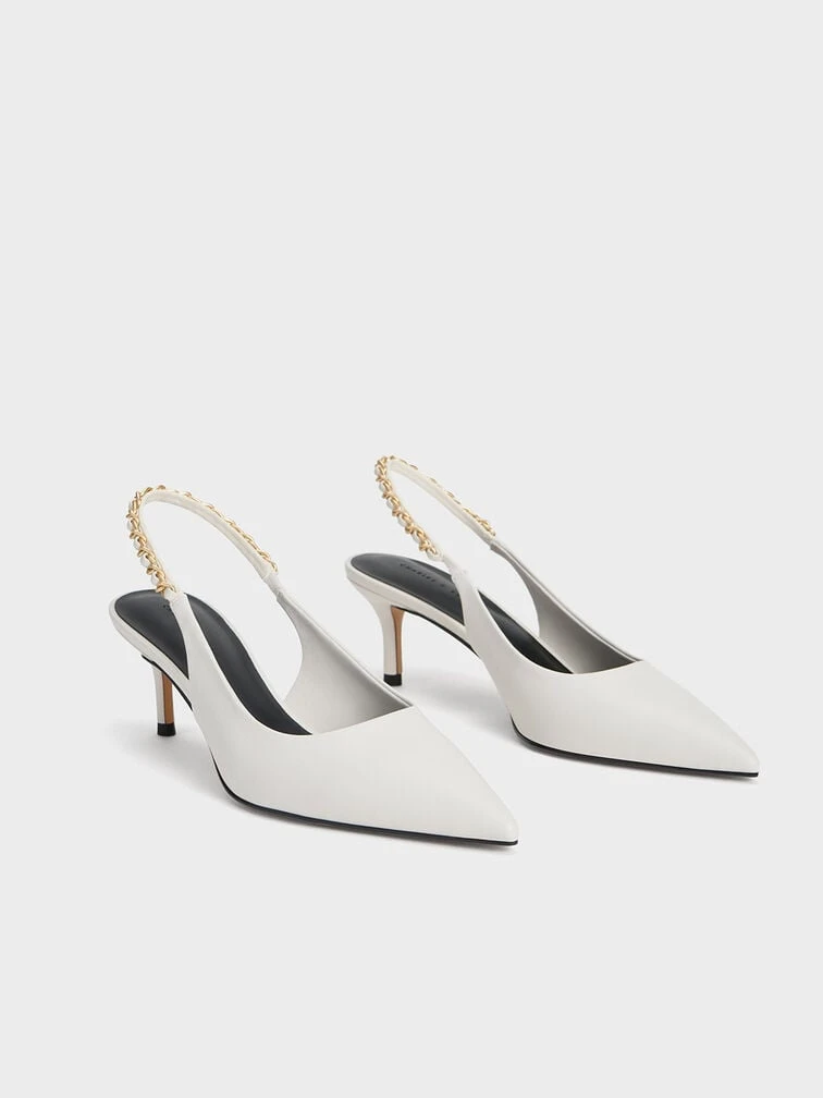 Braided-Chain Slingback Pumps 2 Braided-Chain Slingback Pumps - Image 2