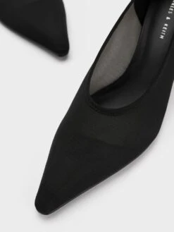 Mesh Slant-Heel Pointed-Toe Pumps 7 Mesh Slant-Heel Pointed-Toe Pumps -Charles & Keith 2023 L7 CK1 61790003 B8 5