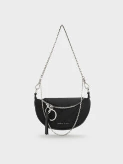 Philomena Nylon Half-Moon Crossbody Bag