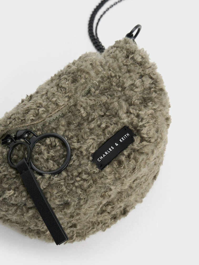 Philomena Furry Half-Moon Crossbody Bag 5 Philomena Furry Half-Moon Crossbody Bag - Image 5