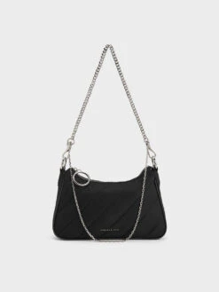 Philomena Nylon Puffy Chain-Strap Crossbody Bag