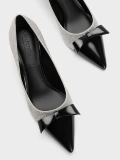 Leather Glittered Pointed-Toe Heels -Charles & Keith 2023 L7 SL1 60280449 07 8