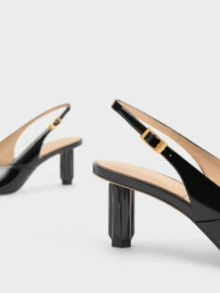Geometric Heel Slingback Pumps 7 Geometric Heel Slingback Pumps -Charles & Keith 2023 L7 SL1 60280450 J6 5