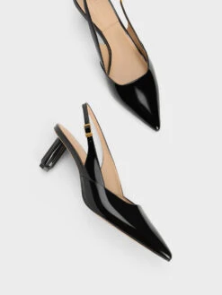 Geometric Heel Slingback Pumps 9 Geometric Heel Slingback Pumps -Charles & Keith 2023 L7 SL1 60280450 J6 8