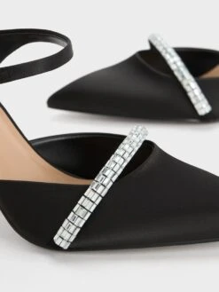 Demi Recycled Polyester Embellished Pointed-Toe Mules -Charles & Keith 2023 L7 SL1 60280453 B8 7