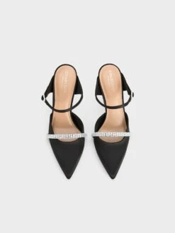 Demi Recycled Polyester Embellished Pointed-Toe Mules -Charles & Keith 2023 L7 SL1 60280453 B8 8